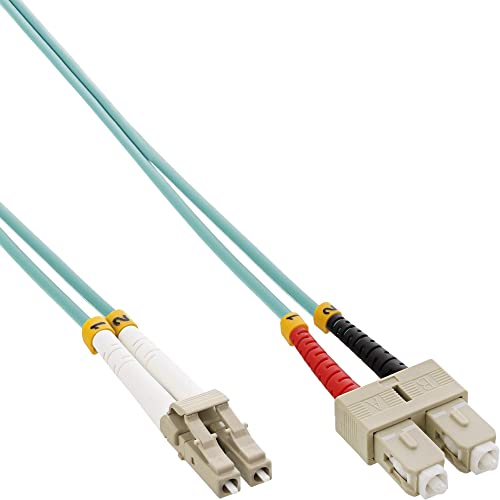 Inline 20805 Cavo Bretella Fibra Ottica Duplex, Lc/Sc, 50/125Μm, Om3, 3M Nero