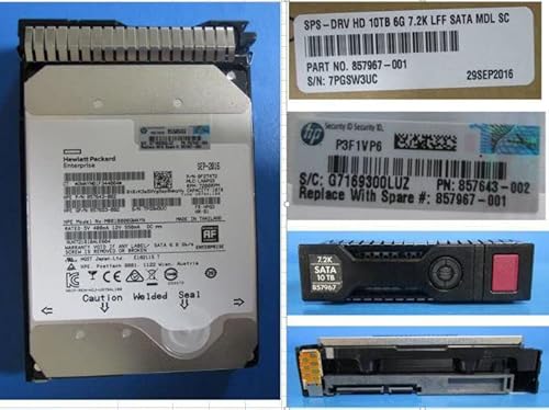 Hewlett Packard Enterprise Hd 10Tb 6G 7.2K Lff Sata Mdl Sc, 857648-B21 (Sc)
