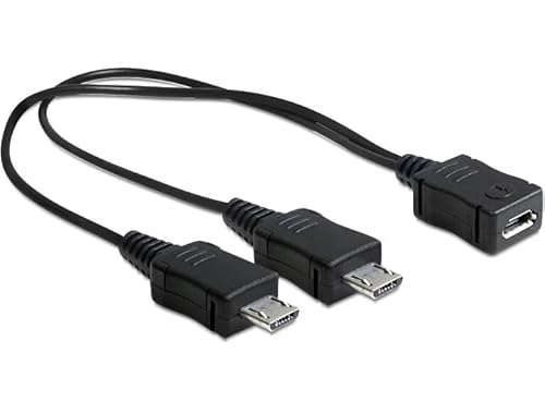 Delock Cable Usb Micro-B Hembra 2 X Usb Micro-B Macho 20,5 Cm