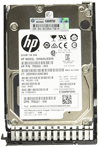 Hp 600Gb 12G Sas 15K Rpm Sff 2.5-Inch 3