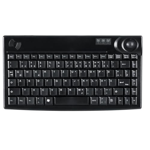 Active Key Ak-440-Tu-B/Us Usb Tastatur Us-Englisch, Qwerty, Windows® Nero Integrato Trackball