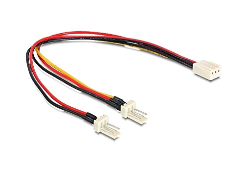 Delock Cable Molex 3 Pin A X2 Molex 3 Pin H/M (Fan) 22 Cm 89343