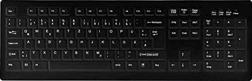 Active Key Ak-C8100F-U1-B/Ge Usb Hygiene-Tastatur Tedesco, Qwertz, Windows® Nero Adatto F. Wis