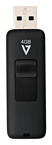 V7 Vf24Gar-3E Slider Usb 2.0 Flash Drive 4 Gb Black