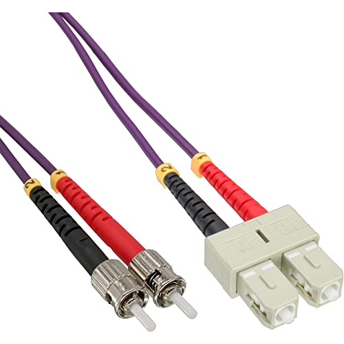 Inline 22444 Cavo Bretella Fibra Ottica Duplex, Sc/St, 50/125Μm, Om4, 3M Nero