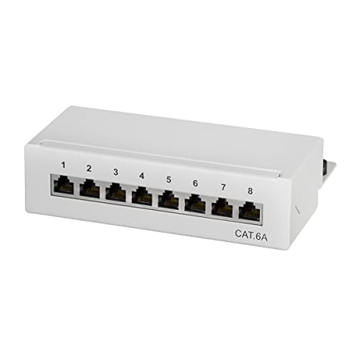 Logilink Professionale Pannelli Patch, Tavolo/Parete/Desktop, Stp (Schermato) Light Grey 8-Port