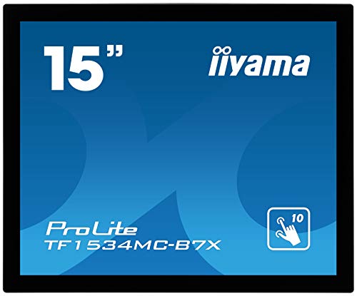 Iiyama Monitor 15 Pl Tf1534Mc-B7X Touch 4:3 Vga Hdmi Dp 8Ms Usb 7H Glass