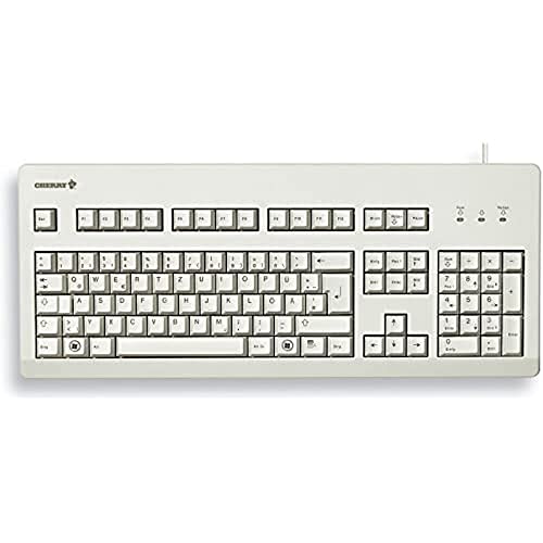 Cherry G80-3000, Layout Internazionale, Tastiera Qwerty, Tastiera Cablata, Tastiera Meccanica, Mx Black Switches, Grigio Chiaro