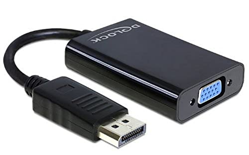 Delock 65439 Adaptador De Cable Displayport Vga + 3.5Mm + Usb Micro-B Negro
