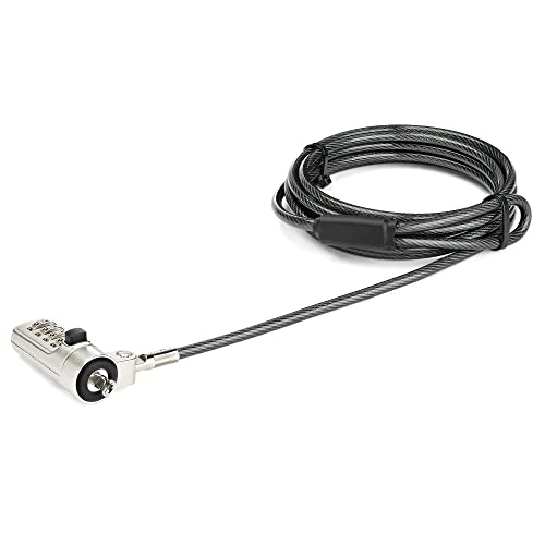Cavo Di Sicurezza Per Notebook Con Codice A 4 Cifre - Cavo Antifurto Con Lucchetto A Combinazione Resettabile 2M (Ltlocknbl)