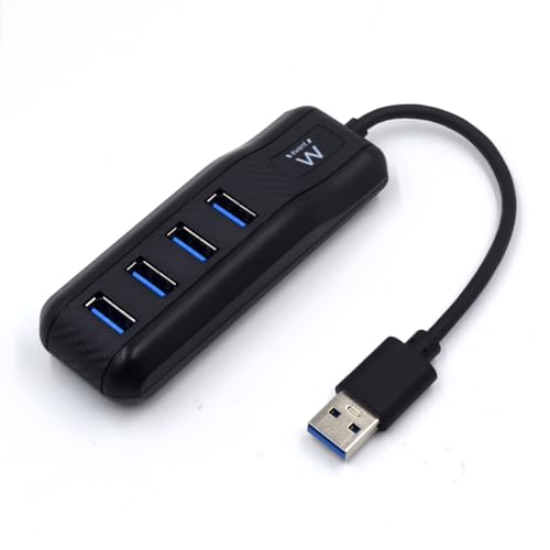 Ewent Ew1138 Hub Usb 3.0 4 Porte Per Trasferimento Dati - Hub Usb Multiporta Per Trasmissione Dei Dati Fino A 5 Gbps E Sincronizzazione