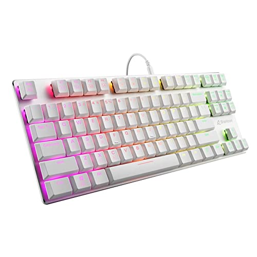 Sharkoon Purewriter Wh Tkl Kailh Red Us Rgb - Kailh Low Profile Choc Red