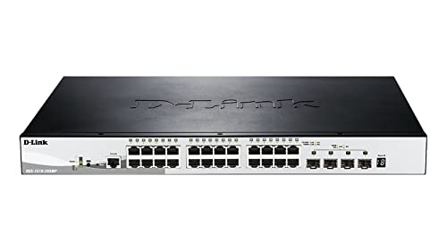 D-Link Dgs-1510-28Xmp/E Switch Smart Managed Gigabit Per Stack Da 28 Porte Di Cui 24 Poe E 4 10G Sfp+ - Solo Cavo Di Alimentazione Ue
