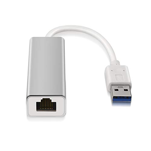 Aisens A106 – 0049 – Convertitore Adattatore Di Rete Rj45 A Usb 3, 15 Cm, 10/100/1000 Mbps Per Pc E Portatili, Colore: Argento