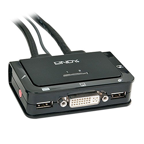 Lindy 42341 Kvm Switch Compact Usb Audio Dvi, 2 Porte