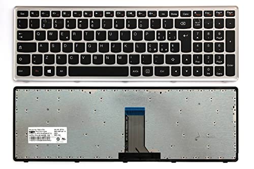 Click Help Tastiera Notebook Compatibile Con Lenovo Ideapad U510 (Frame Silver) Italiana