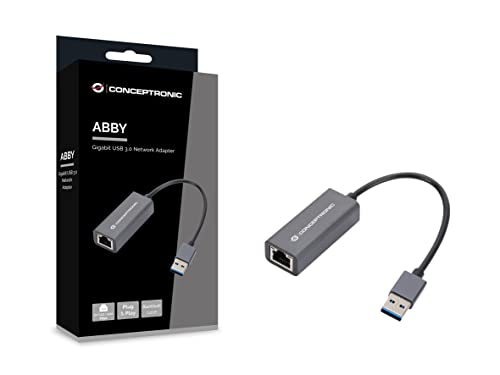 Conceptronic Abby08G - Adattatore Di Rete Gigabit Usb 3.0, Wake On Lan, Compatibile Con Nintendo Switch