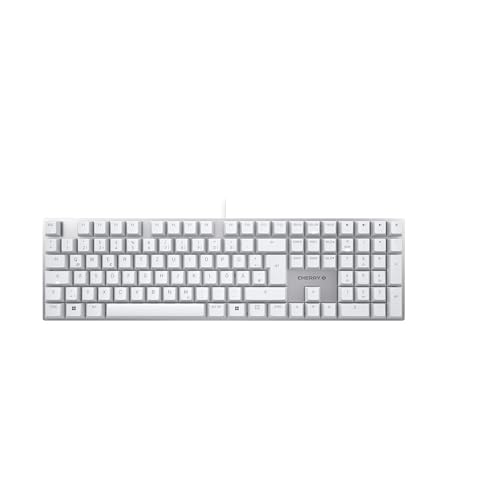 Cherry Kc 200 Mx, Tastiera Meccanica Per Ufficio, Layout Francese (Azerty), Design Elegante Con Piastra In Metallo Anodizzato, Con Cavo, Interruttori