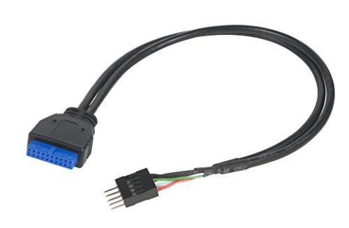 Akasa Ak-Cbub36 – 30Bk Connettore Scheda Madre Usb 3.0 Pin Femmina A Maschio Usb 2.0 A Pin Connettore