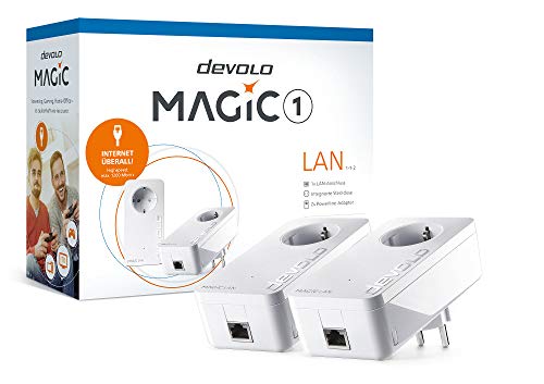 Devolo Magic 1 Lan Starter Kit (1200 Mbit, Powerline, 2 Gbitlan, Rete Domestica), 8295
