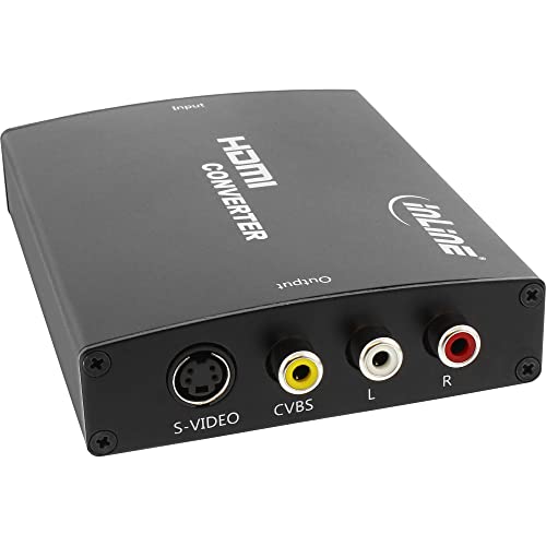 Inline - 65006 Convertitore Con Audio Hdmi Tipo A, Jack A Vga 2X Rca, Jack Colore Nero