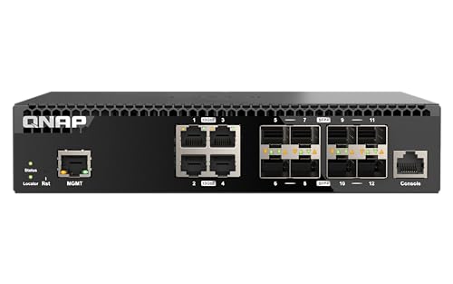 Qnap Switch Qsw-M3212R-8S4T | 10 Gigabit, Gestito