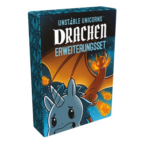 Asmodee Unstable Games | Unstable Unicorns – Drago | Espansione | Gioco Di Carte | 2-8 Giocatori | Dai 8+ Anni | 30-60 Minuti | Tedesco
