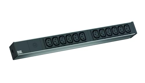 Bachmann 800.2284 12Ac Outlet(S) 1U Black Power Distribution Unit (Pdu) - Power Distribution Units (Pdus) (Basic, 1U, Aluminium, Black, 12 Ac Outlet(S