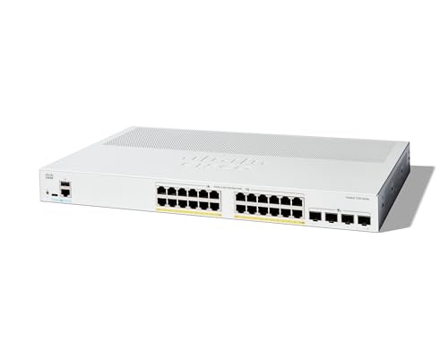 Cisco Catalyst 1200-24P-4X Smart Switch, 24 Porte Ge, Poe, 4 Porte Sfp+ 10Ge, Protezione Limitata A Vita (C1200-24P-4X)