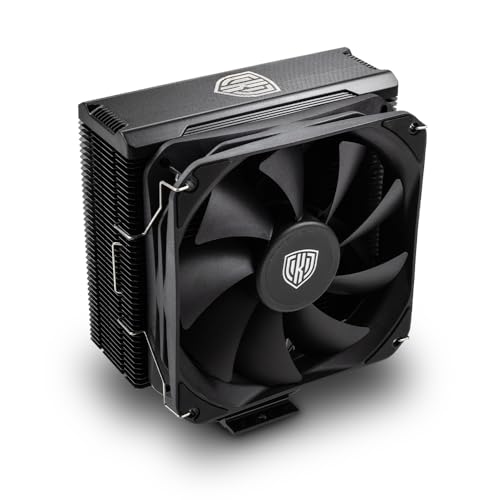 Kolink Umbra Ex-180 Black Edition - Dissipatore Aria Per Cpu Tutto Nero- Ventola Silenziosa Da 120 Mm A 4 Pin Pwm - Cpu Amd Am4 - Am5 Intel Lga1700/12