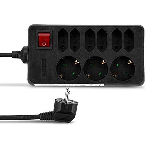 Rev 00250171 Prolunghe E Multiple Interno 9 Presa(E) Ac Nero