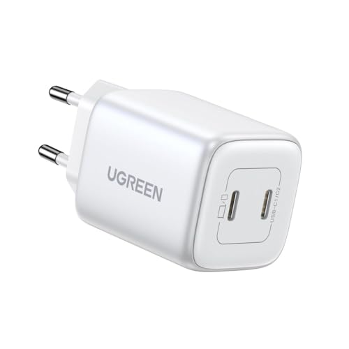 Ugreen Nexode 45 W Dual Usb-C Pd Charger (25 W+20 W), Weiß
