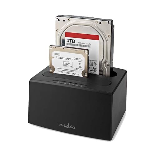 Nedis Docking Station Per Disco Rigido | Usb 3.2 Gen1 | Usb Type-A | 2 Dischi Rigidi | 2.5/3.5" | Usb 3.2 Gen1 | Docking | Desktop
