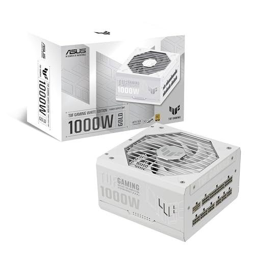 Asus Tuf Gaming 1000 W Gold Gaming Alimentatore Di Rete (1000 Watt, Alimentatore Completamente Modulare, Compatibile Atx 3.0, Ventola Axial-Tech, Rive