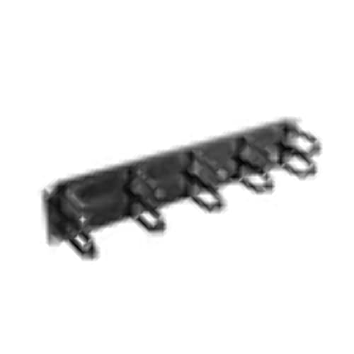 Lanberg Organizador De Cables Ak-1204-B 19 Panel Cepillado 5 Soportes De Plastico Tipo B 2U Negro