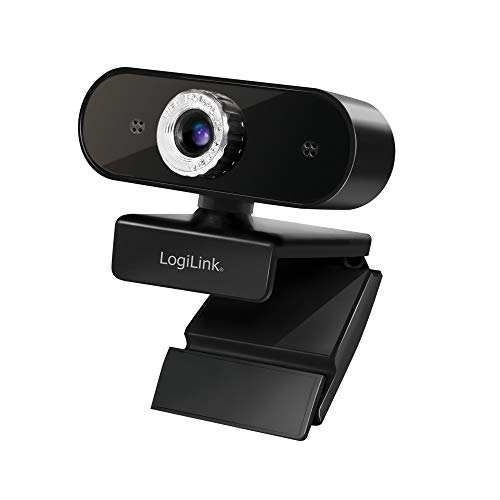 Logilink Ua0371 - Webcam Usb Pro Full Hd Con Microfono Per Videochiamate Nitide Da Skype/Google Meet/Facetime/Fb Messenger/Ecc.
