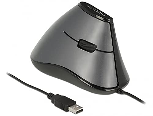 Delock 12527 Mouse Usb Ottico 800 Dpi Nero, Grigio