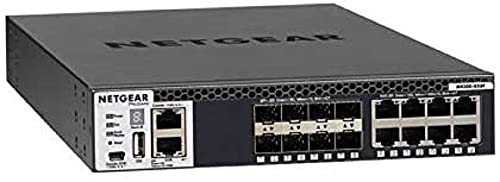 Netgear Xsm4316S-100Nes Prosafe Switch Managed 10G, 16 Porte, 8 Porte 10 Gbit, 8 Porte Sfp/Sfp+, Funzioni Auto-Iscsi/Auto-Voip, Usb