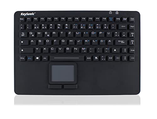 Keysonic Ksk-5230In - Tastatur - Con Touchpad - Tedesco - Nero