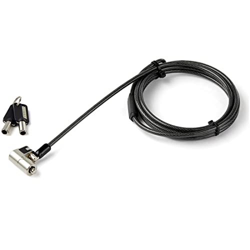 Startech.Com Cavo Di Sicurezza Per Laptop In Acciaio Da 2M Per K-Slot, Nano Slot E Wedge Slot - Pulsante A Pressione Push-To-Lock (Ltulockkey)