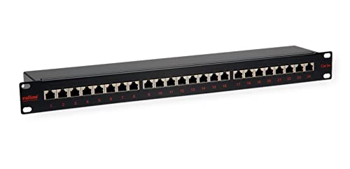 Roline Cat.5E 19" Patch Panel, 24 Ports, Stp Black