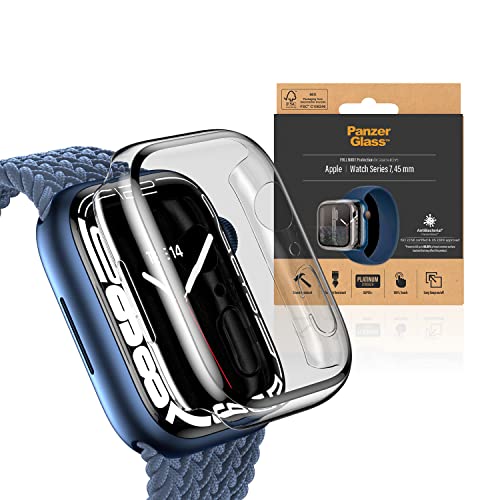 Panzerglass™ Pellicola Protettivaper Apple Watch 8/7 45Mm - Custodia Protettiva Per Apple Watch 8/7 45Mm Contro Graffi E Urti Con Telaio In Plastica E