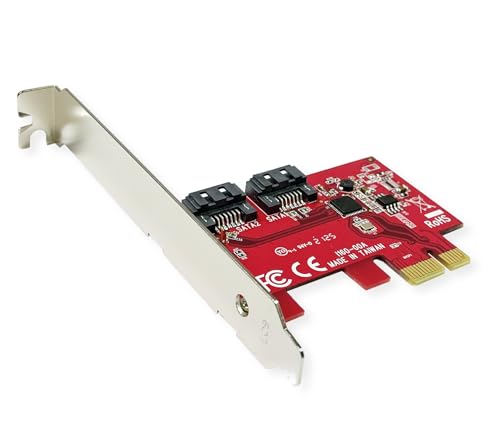 Roline Pcie X1 Sata Iii 6Gbps Ahci 2 Porte Low Profile Host Adapter