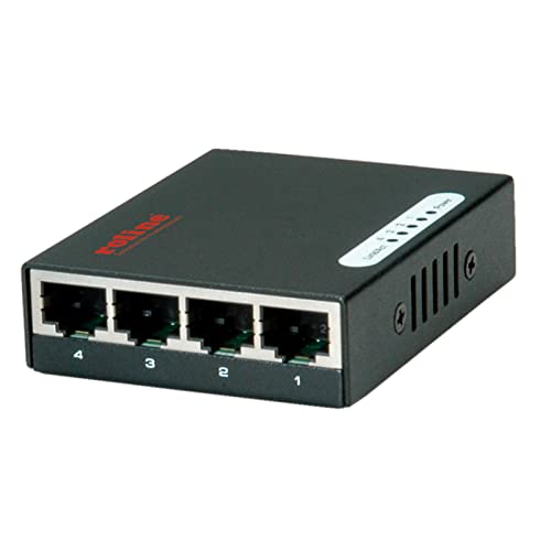 Roline Gigabit Ethernet Switch, Pocket, 4 Ports