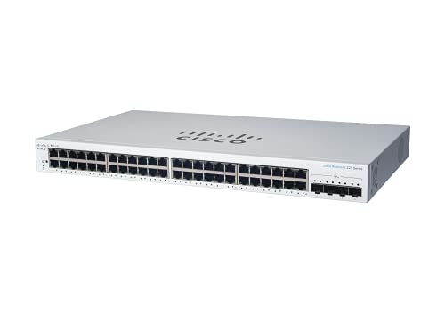 Cisco Business Smart Switch Cbs220-48Fp-4X | 48 Porte Ge | Full Poe | 4 Sfp+ Da 10G | Garanzia Hardware Limitata Di Tre Anni (Cbs220-48Fp-4X-Eu)