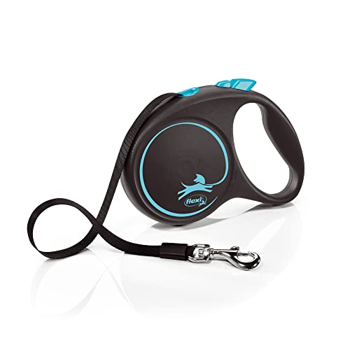 Flexi - Avvolgicavo Di Design, Colore: Nero/Blu, L