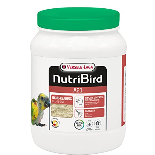 Versele-Laga - Nutribird A21 - Pappa Da Imbecco Alla Mano Per Nidiacei - Amazzoni, Cacatua E Grandi Parrocchetti - Ad Alto Contenuto Proteico - 800G