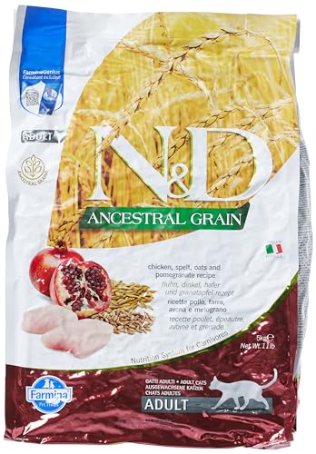 N&D Ancestral Grain Cat Chicken, Spelt, Oats And Pomegranate Adult 5Kg