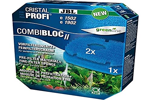 Jbl Combibloc Ii - Kit Con Inserti Prefiltranti E Schiuma Filtrante Per I Filtri Cristalprofi E 1502 / E 1902