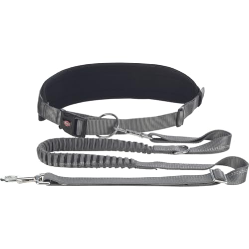Trixie Hip Belt With Leash - 75-120 Cm Grey
